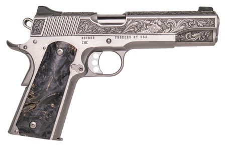 [199874615219] Cnc Firearms CNCWILDLIFE45 Kimber 1911 Wildlife Sports South Exclusive 45 ACP 7+1 5" Burled Maple Wood Grip