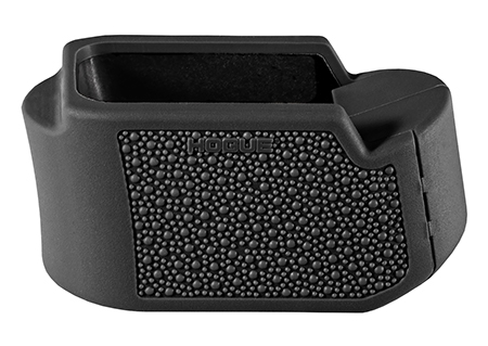 [743108186107] Hogue 18610  Extension Base Pad Fits Glock 19 Compatible w/ 10/15rd Magazines Black Overmolded Rubber
