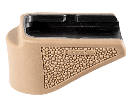 [743108186237] Hogue 18623  Extension Base Pad Fits Glock 26 Compatible w/ 10rd Magazine FDE Overmolded Rubber