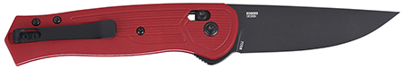 [794023717037] CRKT 7170R SERO  EDC 3.02" Folding Plain Black TiNi S35VN SS Blade, Red Textured GRN Handle