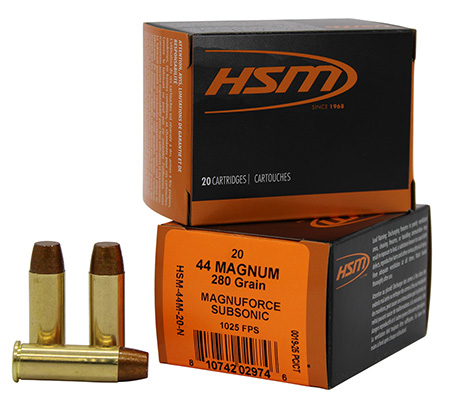 [810742029746] HSM 44M20N   44RemMag Subsonic 280gr Hard Cast Long Flat Nose 20 Per Box/20 Case