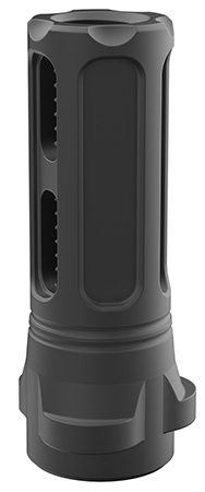 [812296031626] Breek BRK4324 Sentinel Caged Flash Hider Black Nitride Steel 5/8"x24 Threads 9mmLuger Compatible w/ Breek-LOK 3QD