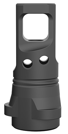 [812296031688] Breek Arms BRK4333 Echo Single Port Muzzle Brake Black Nitride Steel 1/2"x28 Threads 9mmLuger Compatible w/ Breek-LOK 3QD