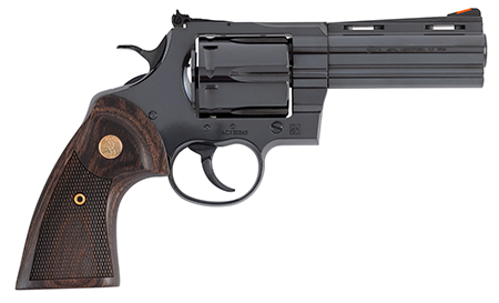 [098289005502] Colt Mfg ANACONDABP4WTS Anaconda  Large 44 Mag 6 Shot 4.25" Blued Vent Rib Barrel, Cylinder, Steel Frame, Hogue Finger Grooved Grip, Exposed Hammer