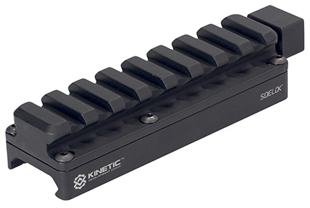 [851064007258] Kinetic Development Group SID5-100 Sidelock Universal Riser Long Black Aluminum