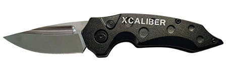 [728881687621] Xcaliber Knife Company  Switch Blade  2.41" Folding Drop Point Plain Stainless D2 Steel Blade. 4.15" Aluminum Handle