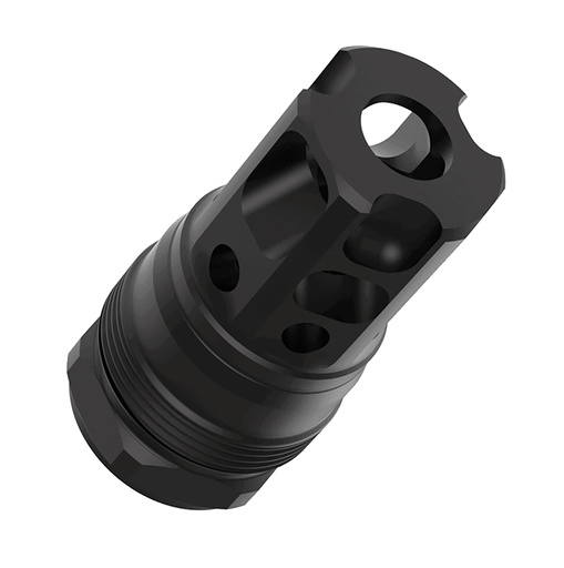 [850062101234] Liberty Precision Machine LPM-2009 Liberty Bell Muzzle Brake Black Stainless Steel 1/2"x28 Threads 1.70"
