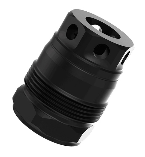 [850062101265] Liberty Precision Machine LPM-2013 Baby Bell Muzzle Brake Black Stainless Steel 5/8"x24 Threads 1.10"