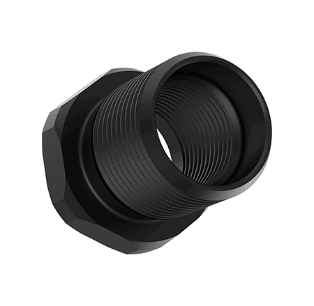 [850062101296] Liberty Precision Machine LPM-2022  Thread Adapter Fits 1/2"x28 to 5/8"x24 Stainless Steel Black