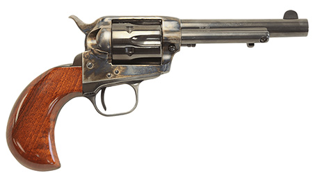 [839665001578] Taylors  &  Company  Uberti Stallion 38 Special 6 Shot 4.75" Blued Round Barrel, Blued Cylinder, Color Case Hardened Steel Frame, Walnut Birdshead Grip, Exposed Hammer