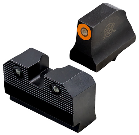 [647533003827] XS Sights GLR204P6N R3D 2.0 Night Sight Set Orange Tritium Front/Black Oxide Frame, Compatible w/ Glock