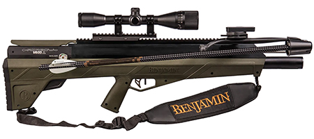 [028478156296] Benjamin BPABMX Airbow M600 Kit PCP 357 Pellet Black Barrel, OD Green Stock, CenterPoint 6x40mm AO