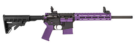 [850050173724] Tippmann Arms A101335 M4-22 LTE 22 LR 10+1 16" Black Parkerized Threaded Barrel, Matte Black Aluminum Receiver w/Picatinny Rail, Purple M-LOK Handguard. Composite Forend. Black Polymer Stock. Purple G