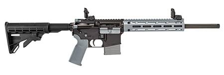 [850050173380] Tippmann Arms A101226 M4-22 LTE 22 LR 25+1 16" Black Parkerized Threaded Barrel, Matte Black Aluminum Receiver w/Picatinny Rail, Wolf Gray M-LOK Handguard Composite Forend, Black Polymer Stock, Gray G