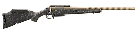 [736676469727] Ruger 46972 American II Prairie 308 Win 3+1 20" Smoked Bronze Cerakote Spiral Fluted Threaded Barrel  &  Alloy Steel Receiver w/Picatinny Rail, Black Splatter Adj LOP Synthetic Stock