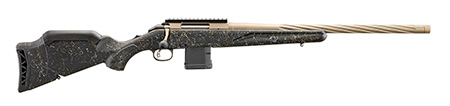 [736676469741] Ruger 46974 American II Prairie Full Size 223 Rem 10+1 20" Smoked Bronze Cerakote Spiral Fluted Threaded Barrel  &  Alloy Steel Receiver w/Picatinny Rail, Black Splatter ADJ LOP Synthetic Stock