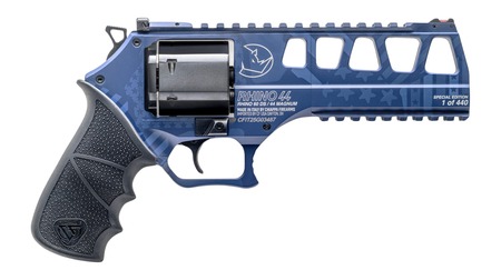 [8053800948937] Chiappa Firearms 340349 Rhino 60DS Limited Edition L Frame 44 Mag 6 Shot 6" Navy Blue Navy Blue Cylinder Navy Blue Alloy Frame Hogue Grip