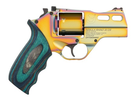 [8053800949149] Chiappa Firearms CF340354 Rhino 30SAR 357 Mag 6 Shot 3" Nebula PVD, Blue Laminate Grip