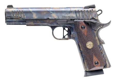 [8053800949057] Chiappa Firearms 440235 1911 Superior Full Size Frame 45 ACP 8+1 5" Color Case Hardened Optic Ready/Serrated Slide  &  Frame,  Walnut Grip, RMR/RMSc Footprint