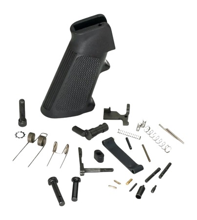[810155160685] White Label Armory WLA-LOW-1014-01  Lower Parts Kit For AR Platform Curved Trigger Black