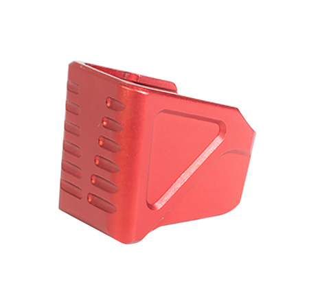 [840253800558] Timber Creek Outdoors GLMEPR Glock 17/19 Magazine Extension Plate Red Aluminum