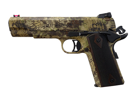 [812052026095] T R Imports 191145CM2 1911 45 ACP 7+1 KT Slide Camo, Walnut Grip