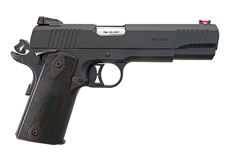 [812052026033] T R Imports 191145BLACK 1911 45 ACP 7+1 Overall Black, Black Polymer Grip