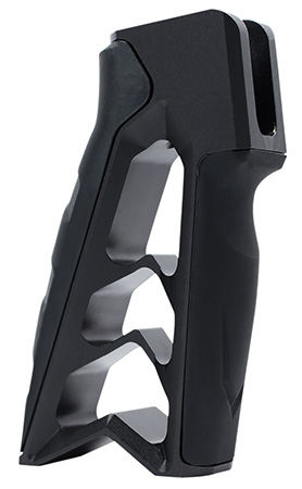 [7426848613630] Tyrant CNC TDV2BLK Pistol Grip MOD V2 Black Aluminum Fits AR 10/15
