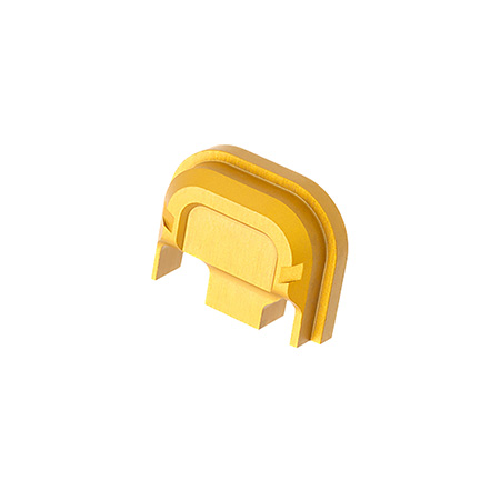 [7426848612428] Tyrant CNC TDG14SPGLD Slide Cover Plate  Chevron Design Glock Gen1-4 Gold Aluminum