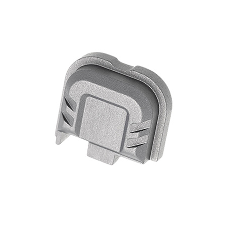 [7426848614415] Tyrant CNC TDG43X48SPGREY Slide Cover Plate  Chevron Design Glock 43x/48 Grey Aluminum