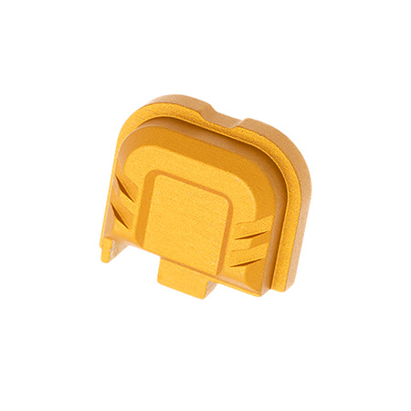 [7426848614446] Tyrant CNC TDG43X48SPGOLD Slide Cover Plate  Chevron Design Glock 43x/48 Gold Aluminum