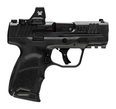 [642230273795] HK 81001353 CC9 w/Optic Micro Compact 9mm Luger 10+1 3.32" Black Barrel, Black Steel Serrated w/Optic Slide, Black Polymer Frame w/Picatinny Rail, Interchangeable Backstrap Grip, Vortex CCW