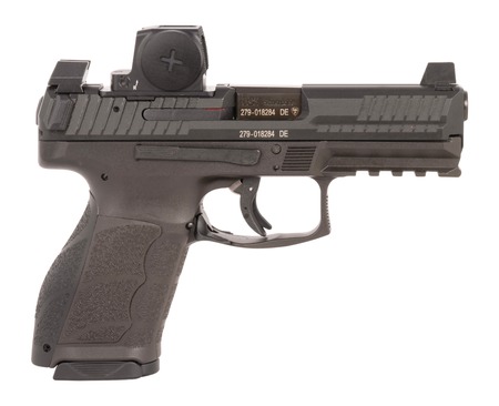[642230273757] HK 81001349 VP9A1 K w/Optic Compact Frame 9mm Luger 10+1 4.09" Black Barrel, Black Steel Serrated w/Optic Slide, Black Polymer Frame w/Picatinny Rail, Interchangeable Backstrap Grip, Vortex CCW