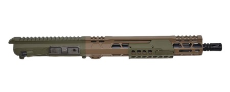 [850067503712] Bilson Arms P7UFSFG10R1 BA-15FCP  338 ARC 10+1 12.50" Threaded Barrel, Flat Dark Earth/Sniper Green Cerakote Aluminum Receiver w/Picatinny Rail, M-LOK Handguard