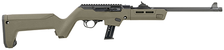 [736676191314] Ruger 19131 PC Carbine Takedown 9mm Luger 17+1 16.10" Threaded/Fluted Barrel, Type III Hard Coat Anodized Aluminum Alloy Receiver, OD Green Magpul PC Backpacker Stock, Optics Ready