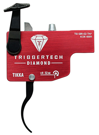 [885768004107] TriggerTech TI0SRB02TNP Diamond  Black/Red Curved Lever Fits Tikka Right Hand