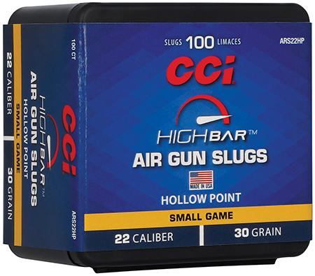 [604544709865] CCI ARS22HP High Bar Air Gun Slug 22Cal 30gr Hollow Point 100 Per Box/5 Case