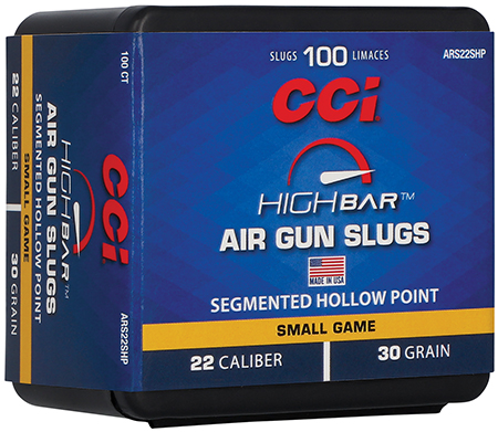 [604544709872] CCI ARS22SHP22 High Bar Air Gun Slug 22Cal 30gr Segmented Hollow Point 100 Per Box/5 Case