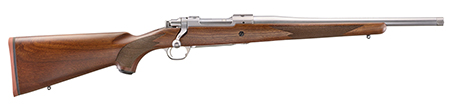 [736676671069] Ruger 67106 Hawkeye Hunter 243 Win 4+1 16.60" Satin Threaded Barrel, Satin Stainless Steel Receiver w/Integral Scope Mount, American Walnut Fixed Stock, Right Hand