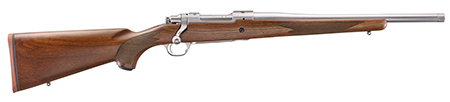 [736676671076] Ruger 67107 Hawkeye Hunter 358 Win 4+1 16.60" Satin Threaded Barrel, Satin Stainless Steel Receiver w/Integral Scope Mount, American Walnut Fixed Stock, Right Hand