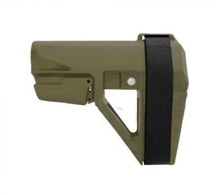 [699618782554] SB Tactical SBA5X07SB SBA5 Stabilizing Brace Ranger Green Polymer Adj 5 Position, 10.25" OAL Includes Sling Strap