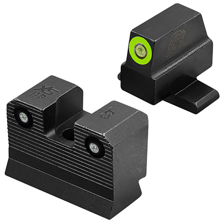 [647533004985] XS Sights SIR203P6G R3D 2.0 Night Sight Set Green Tritium Fron/ Black Oxide Frame, Fits Sig/Springfield/FN 509