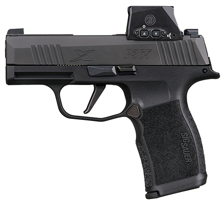 [798681720279] Sig Sauer 365X9BXR3RXSL P365X w/Romeo-X Sig Loc 9mm Luger 12+1 3.10" Black Barrel, Black Nitron Stainless Steel Serrated w/Optic Slide, Black Polymer Frame w/Accessory Rail, Sig ROMEO-X SIG-LOC