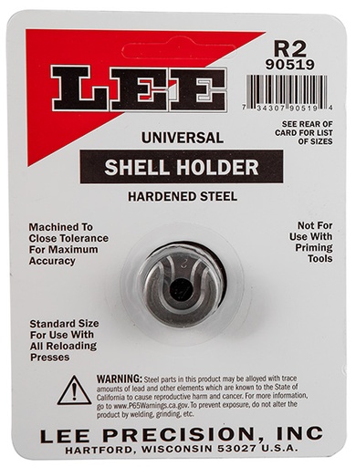 [734307905194] Lee Precision 90519 Shell Holder Universal  #2R 25/06 / 7mm08 / 8x57 Mauser / 45 ACP