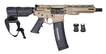 [810113114927] ATI ATIGAX5567MLCFDE30 Alpha Maxx  5.56 NATO 30+1 7.50" Black Threaded Barrel, Flat Dark Earth Receiver w/Picatinny Rail, M-LOK Handguard, Black Polymer Brace, A2 Grip