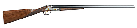 [8057829616433] F.A.I.R. FRISSL2028 Iside Select 20 Gauge Break Open 2rd 28" Black Side By Side Barrel, Polished Silver w/Gold Inlay Receiver, English Style Oiled Walnut Stock, Technichoke XP50 Choke System