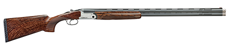 [8057829614385] F.A.I.R. FRDCIV1230 Carrera IV  12 Gauge Break Open 2rd 30" Blued Over/Under Ported Barrel, Engraved Nickel Receiver, Walnut w/Adj Comb Stock, Technichoke XP70 Choke System