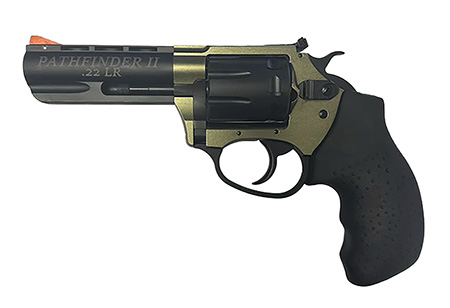 [678958522365] Charter Arms 52236 Pathfinder II Small Frame 22 LR 8 Shot 3.50" Black Passivate Steel Barrel  &  Cylinder, OD Green Aluminum Frame, Black Rubber Grip, Exposed Hammer