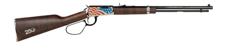 [619835011282] Henry H001TL250 America's 250th Anniversary Tribute Edition 22 S/L/LR 16/17/23+1 20" Blued Octagon Barrel, Black Aluminum Grooved Receiver, American Walnut Straight Grip Stock w/American Flag Cerakote