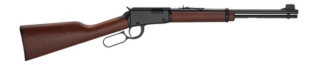 [619835011480] Henry H001Y22M Classic Youth 22 WMR 10+1 16.50" Blued Barrel, Black Aluminum Grooved Receiver, American Walnut Straight Grip Stock